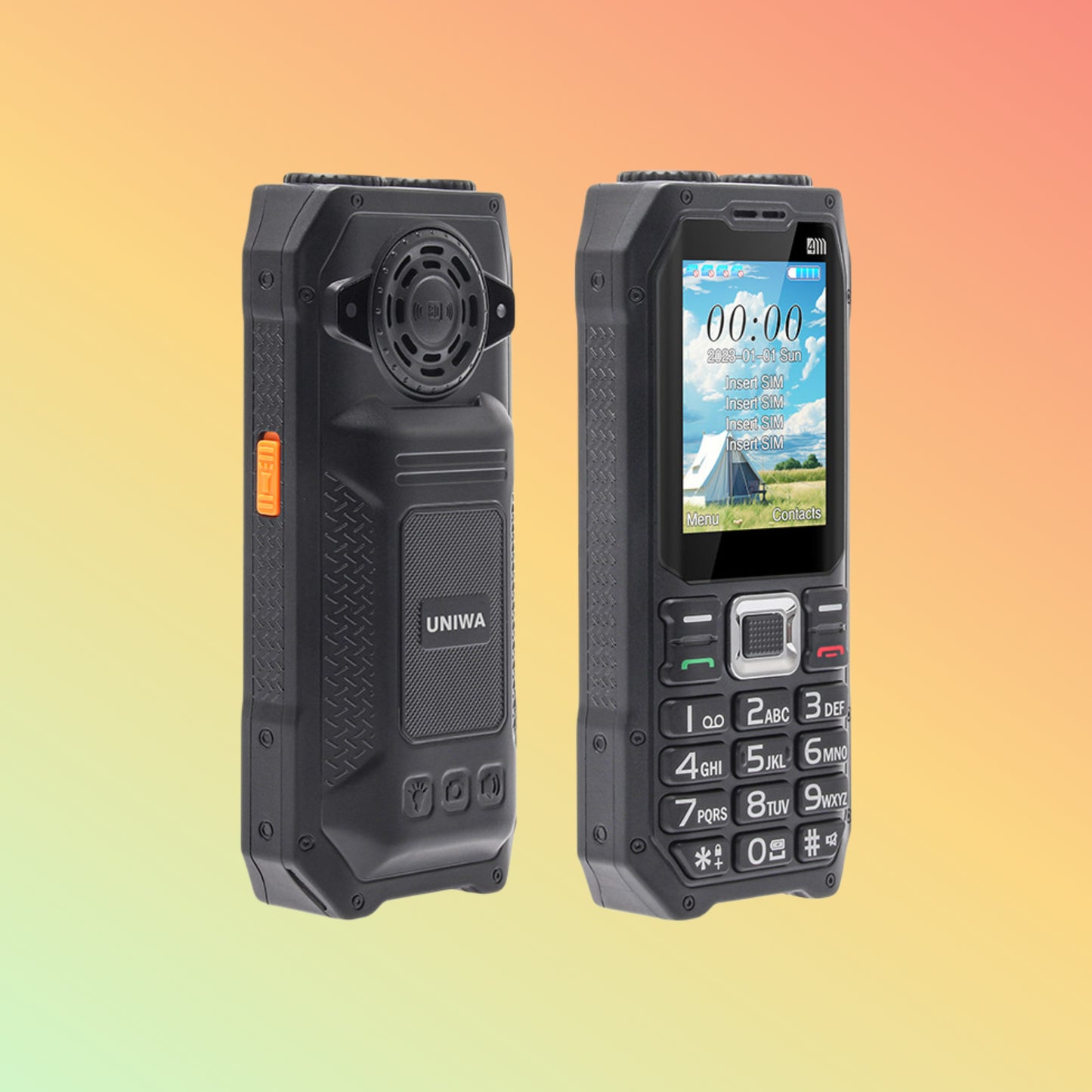 UNIWA M6000 2.4 Inches Big Speaker Keypad 4 SIM Mobile Phone