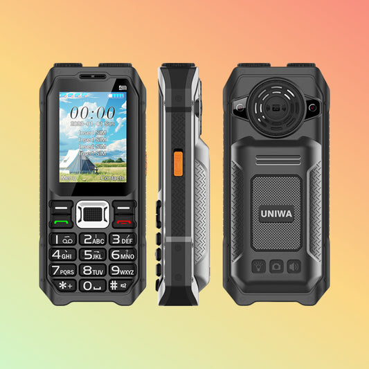 UNIWA M6000 2.4 Inches Big Speaker Keypad 4 SIM Mobile Phone