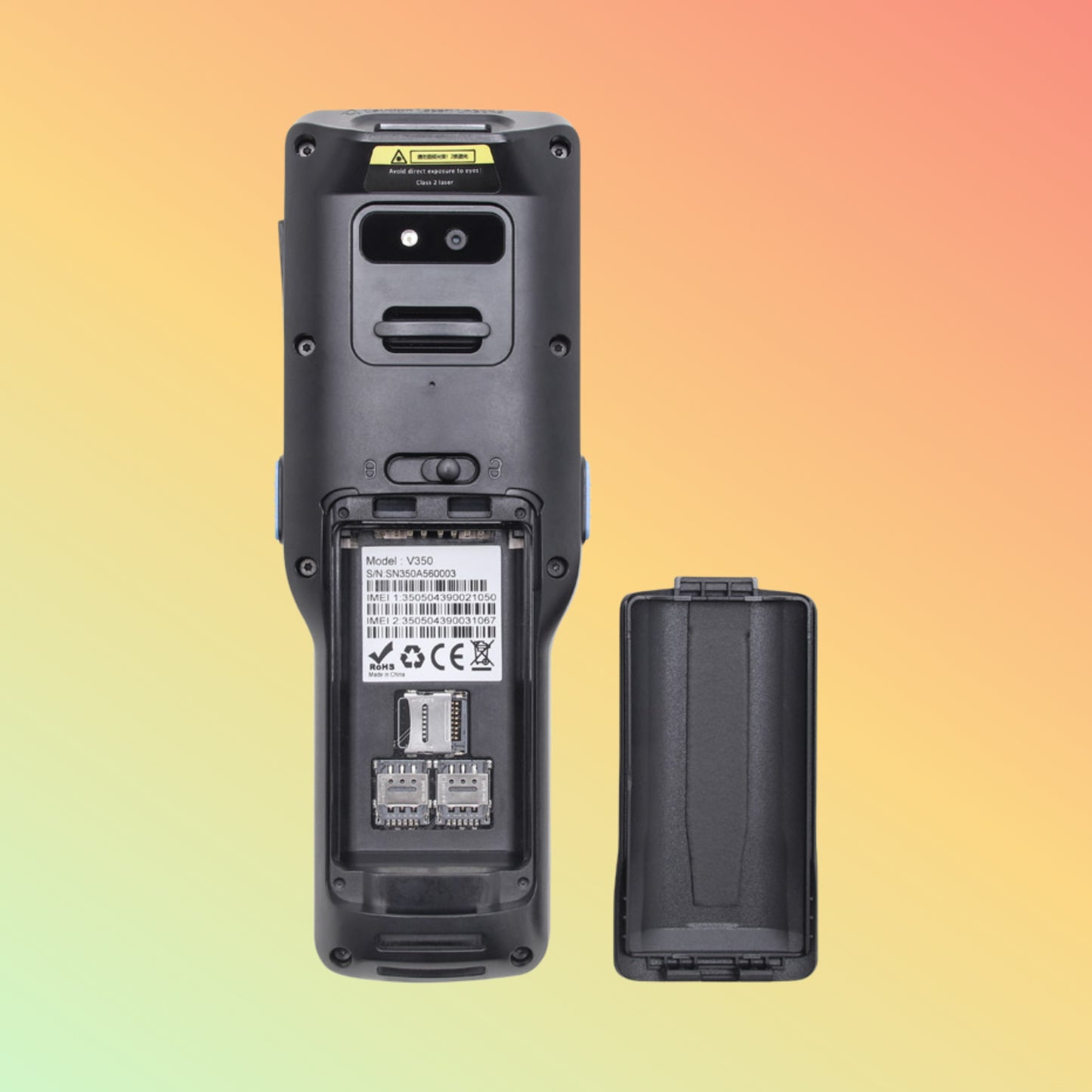 UNIWA V350 Handheld Rugged Android 12 2D Barcode Scanner with NFC and T9 Keyboard