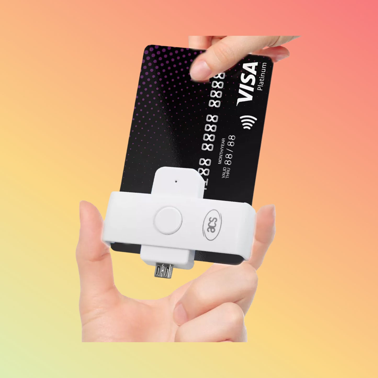 Best Micro USB ACS Contact Smart Card Reader For E-Banking ACR39U-ND