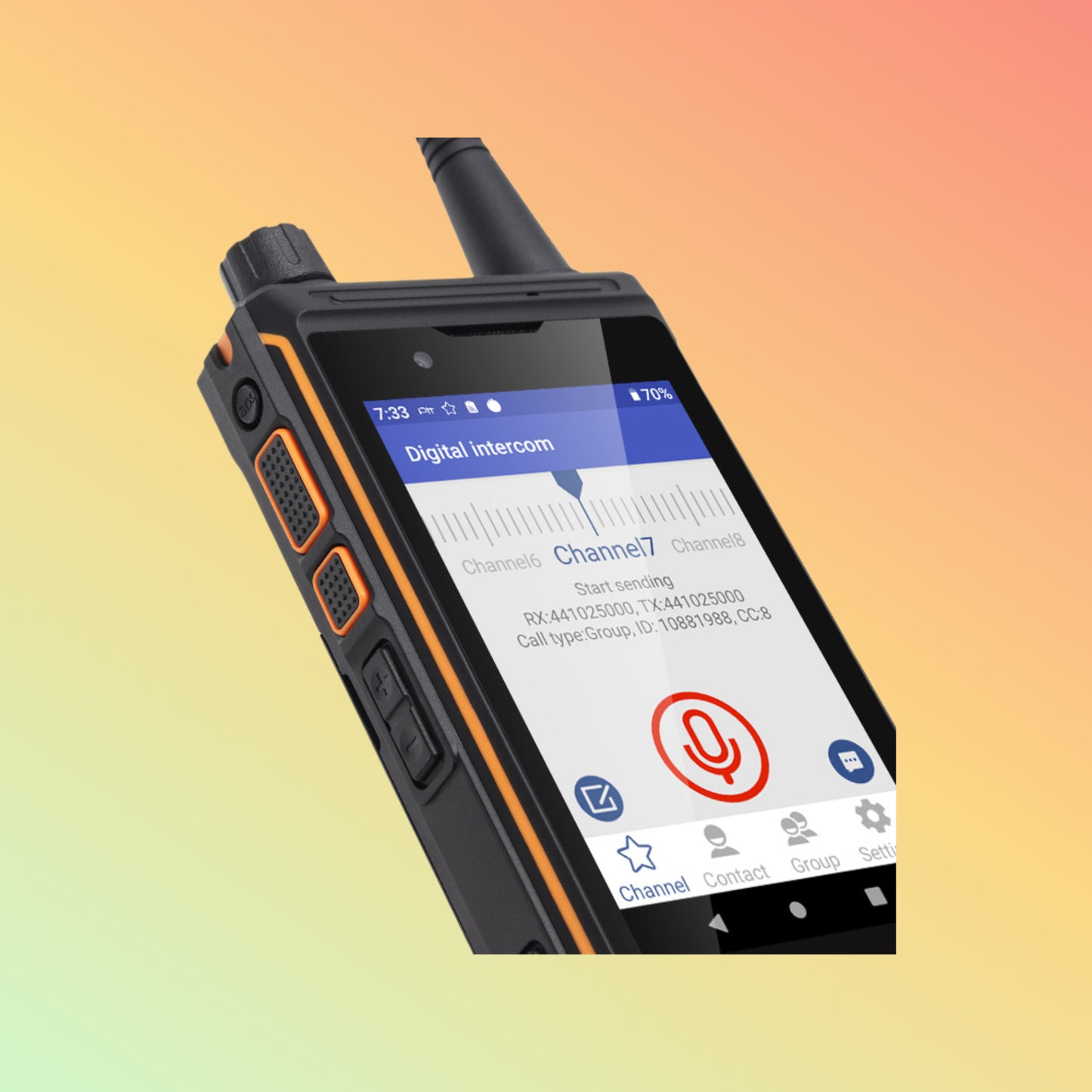 UNIWA P4 4 Inches Dual Mode DMR Analog PoC 4G LTE Walkie Talkie Smartphone