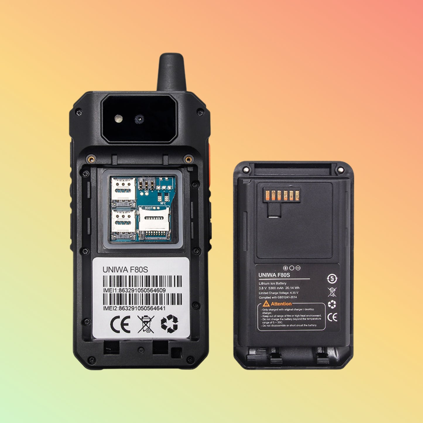 UNIWA F80S Android Zello Real PTT 4G Walkie Talkie PoC Radio 200 km to 3000 mile Long Range