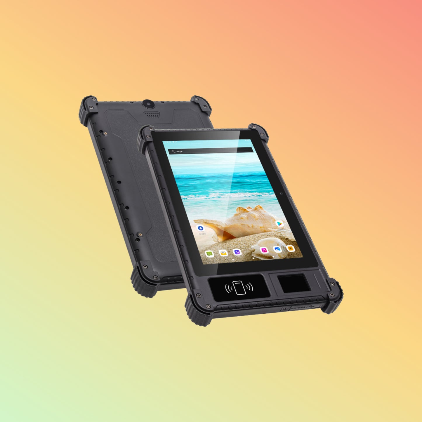 UTAB R817 8 Inches Android IP65 Waterproof 4G Industrial Rugged Tablet with Front NFC Reader