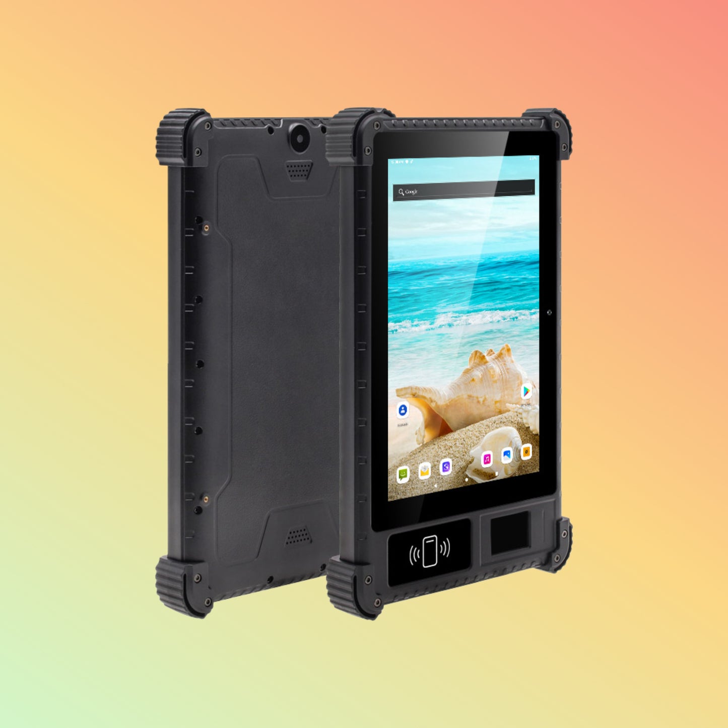 UTAB R817 8 Inches Android IP65 Waterproof 4G Industrial Rugged Tablet with Front NFC Reader