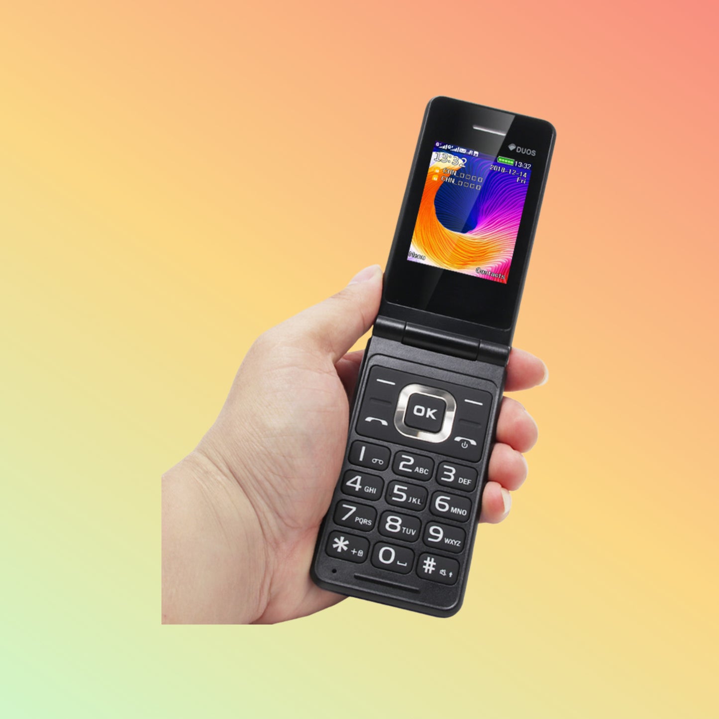 UNIWA F110 2.4 Inches Screen Big Buttons Unlocked Flip Mobile Phone