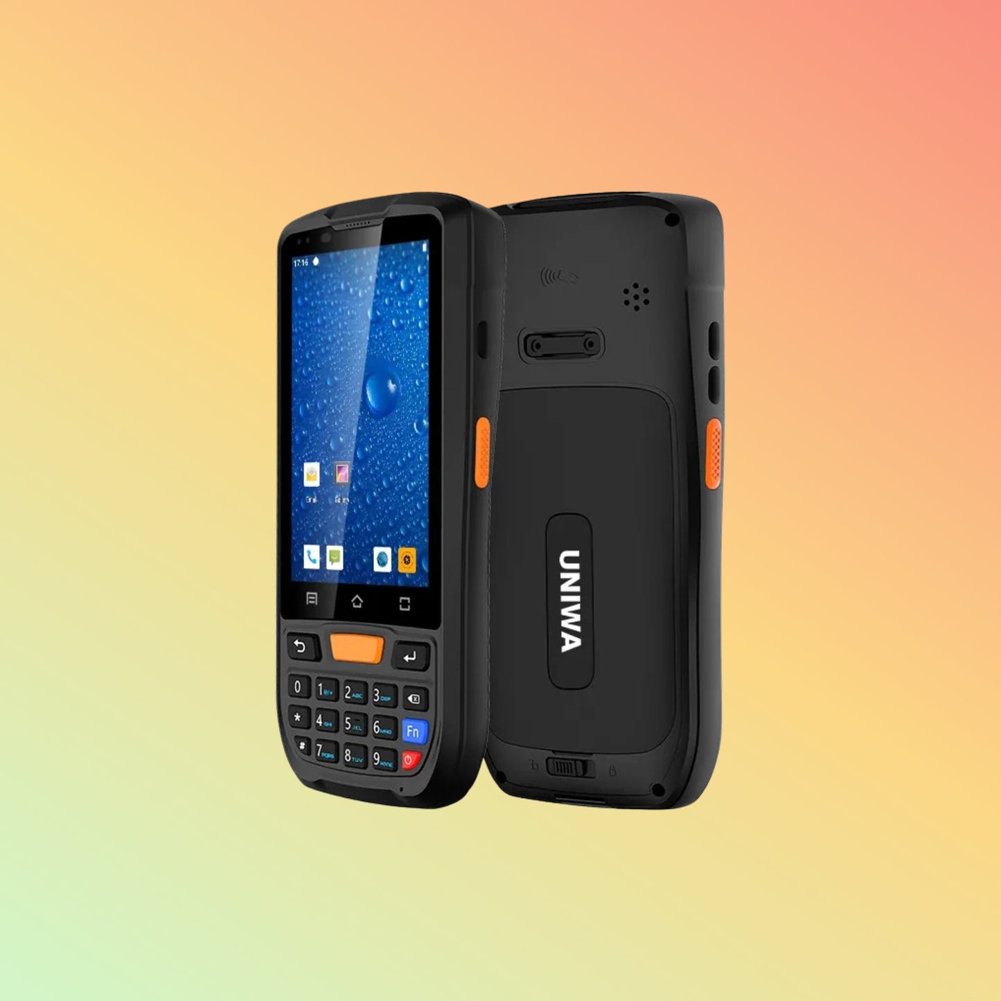 UNIWA HS001 4 Inches IP67 Android 9.0 Rugged Handheld PDA 1D/2D QR Barcode Scanner