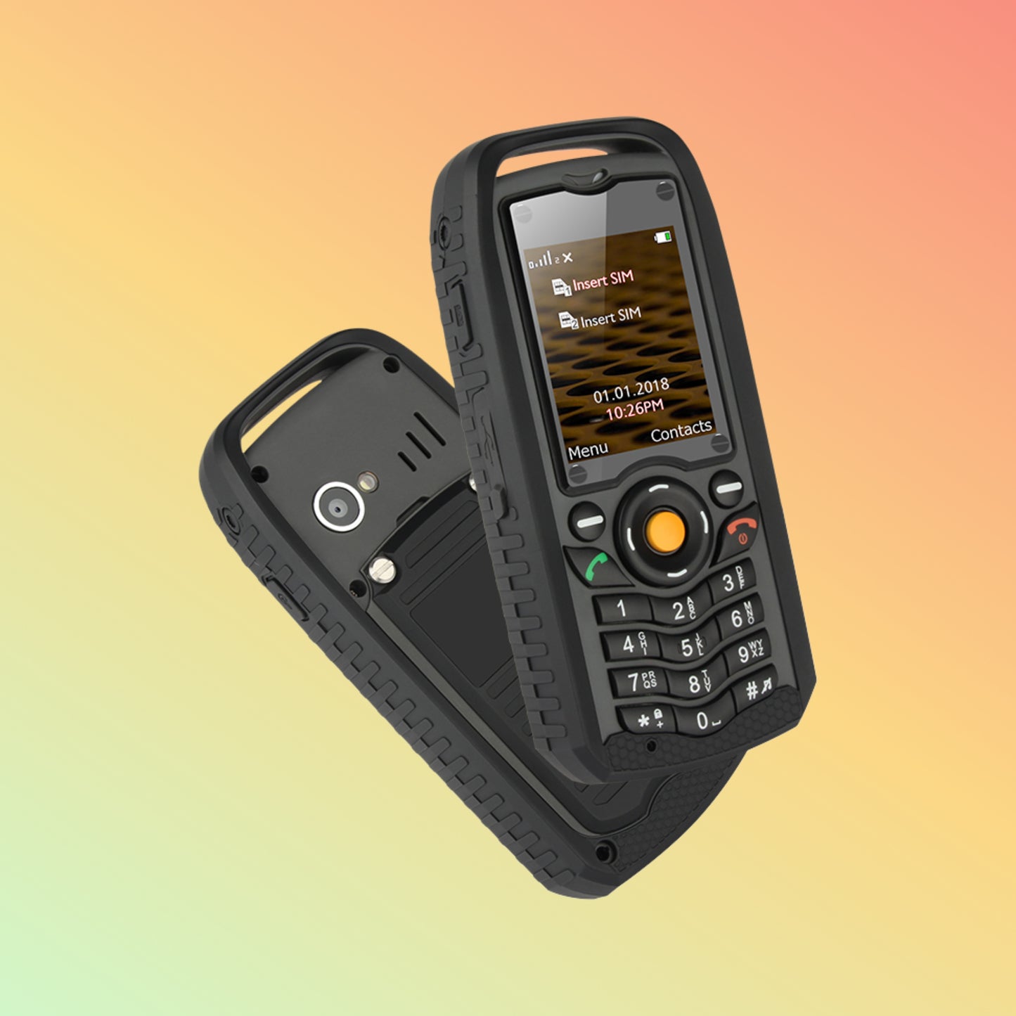 UNIWA XP25 2 Inches Screen Dual SIM Card IP68 Waterproof Rugged Phone with Keypad