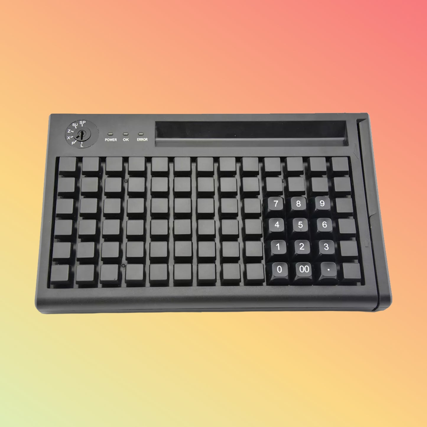 78Keys USB PS/2 Programming POS Keyboard With Magnetic Stripe Card Reader KB78M-S