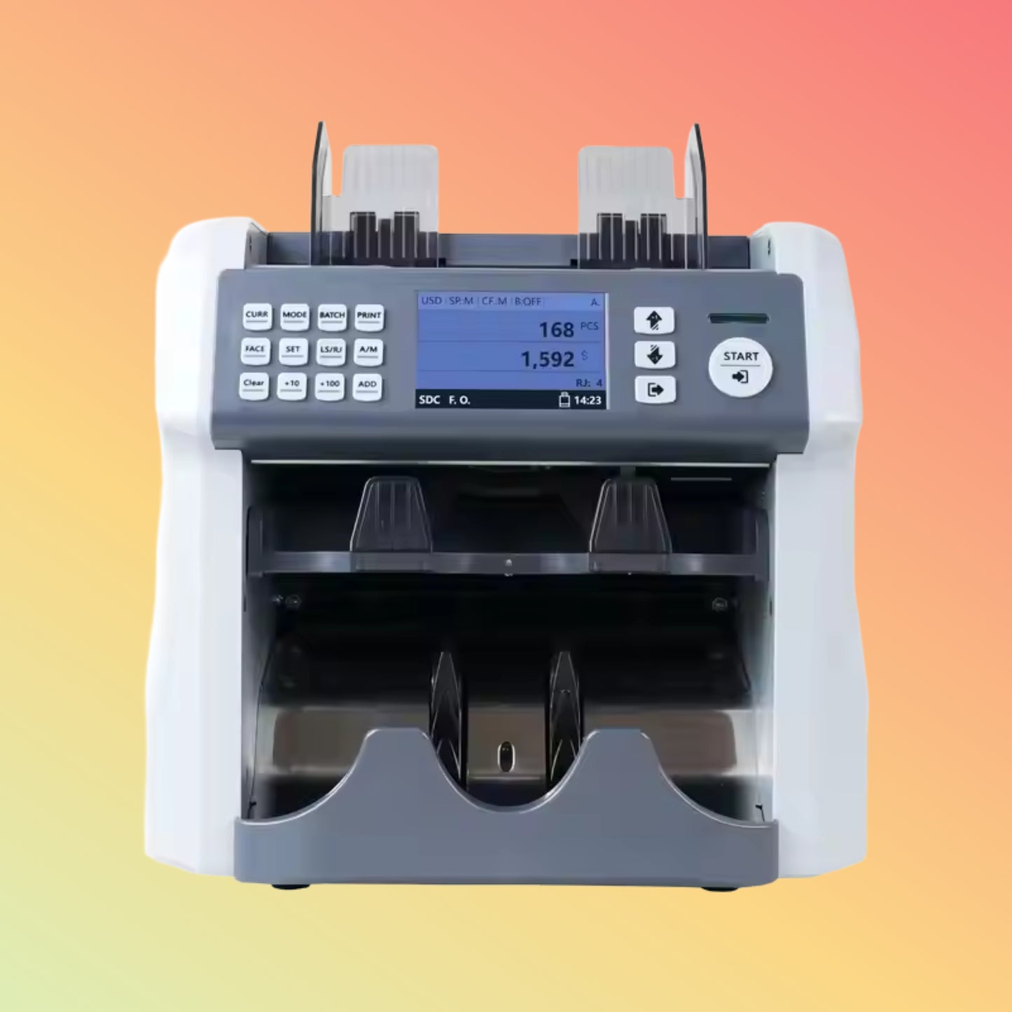 UN-200A 2025 ECB Approved 2 Pocket 2 CIS Counterfeit Money Detector Machine Sorting Machine Money Counting Machine