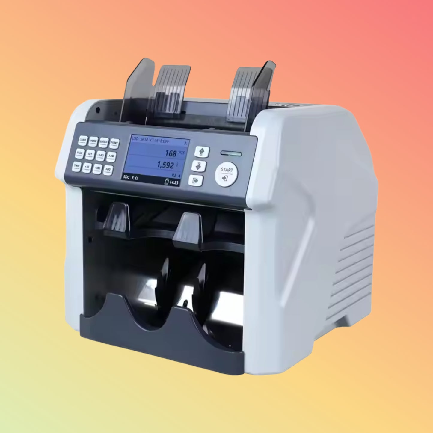 UN-200A 2025 ECB Approved 2 Pocket 2 CIS Counterfeit Money Detector Machine Sorting Machine Money Counting Machine
