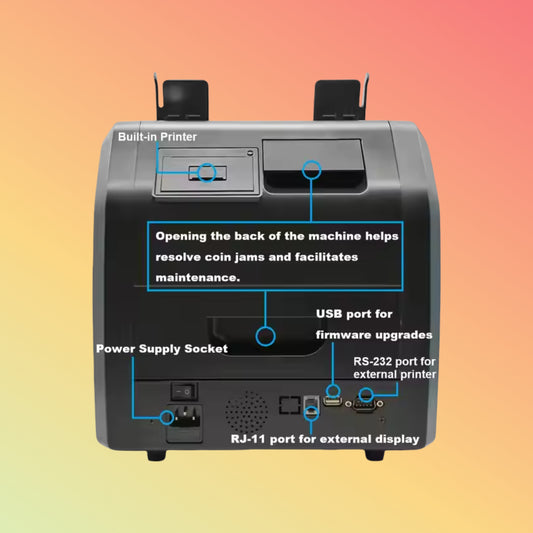 UN-220A Portable Mixed Value Money Counting Machine 1500 Speed Multi-Currency 2 CIS Touch Screen Money Sorting Bill Counters