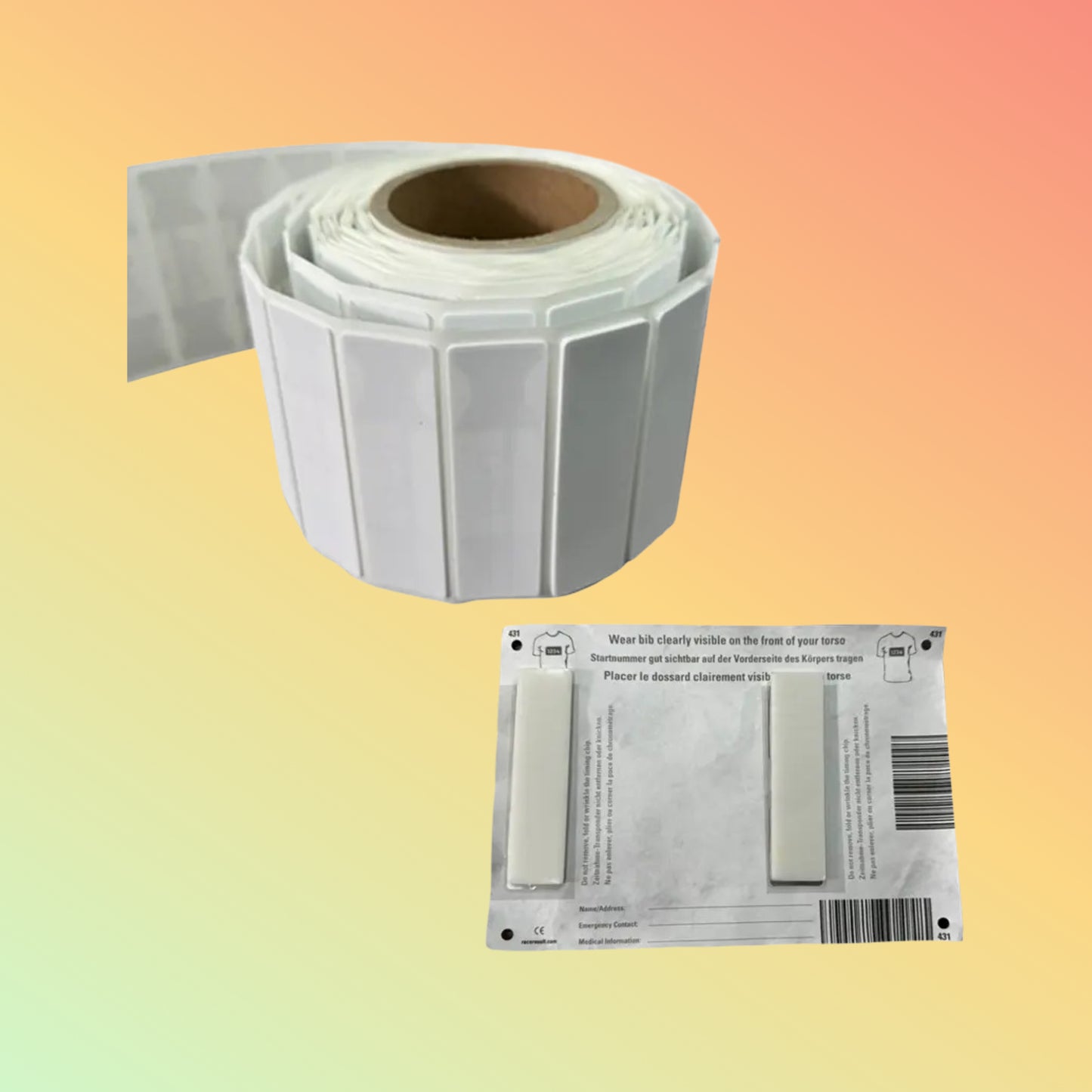 XGSun Marathon Race Timing RFID Foam Bib Tag