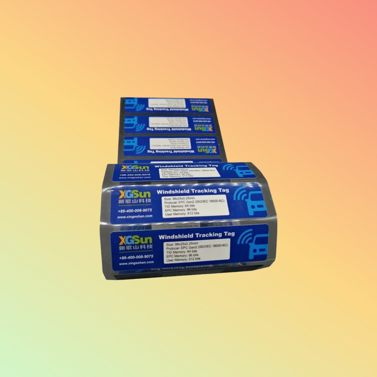 XGSun UHF RFID Car Windshield Tracking Tag