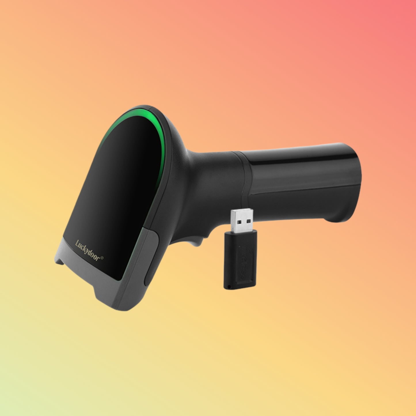 Luckydoor l500RB 2D handheld wireless bluetooth and 2.4G QR code scanner barcode scanner