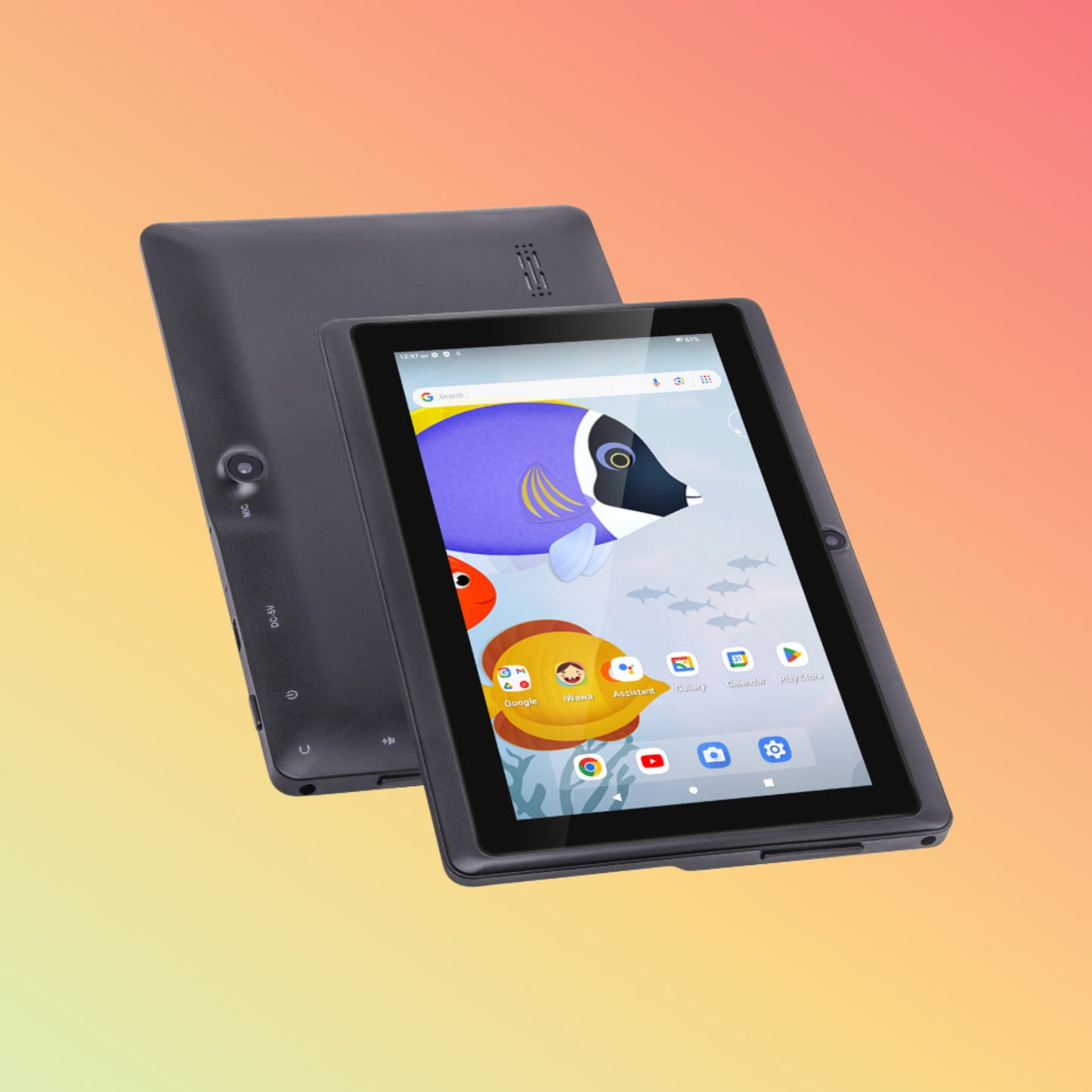 UTAB Q8 Plus 7 Inch Android 13 Leather Case Cheap Tablets with WiFi for Kids