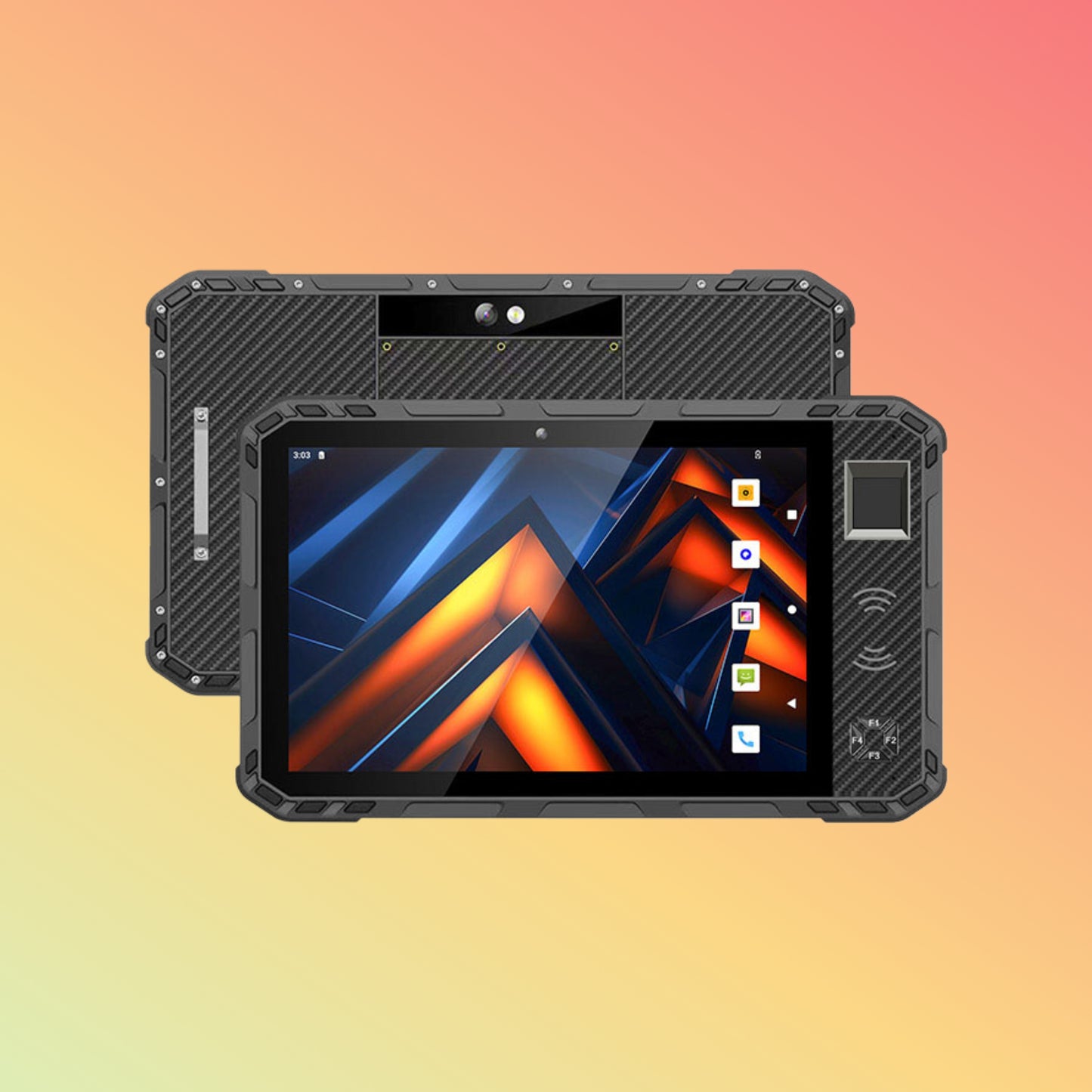 UTAB R801 8 Inch Industrial Fingerprint Reader Iris Scanner NFC Android Rugged Tablet