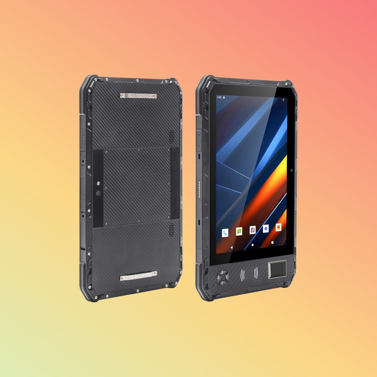 UTAB R801 8 Inch Industrial Fingerprint Reader Iris Scanner NFC Android Rugged Tablet