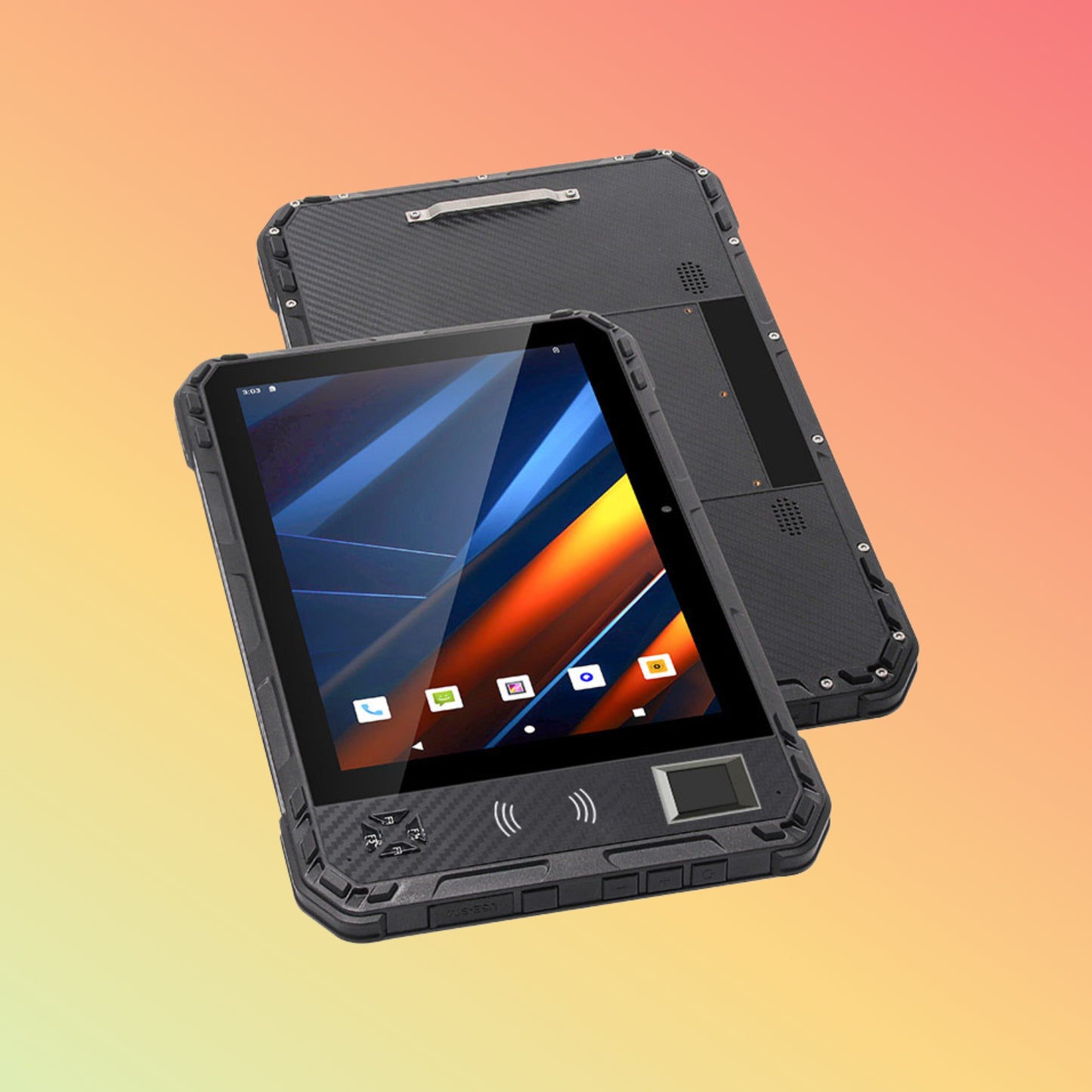 UTAB R801 8 Inch Industrial Fingerprint Reader Iris Scanner NFC Android Rugged Tablet