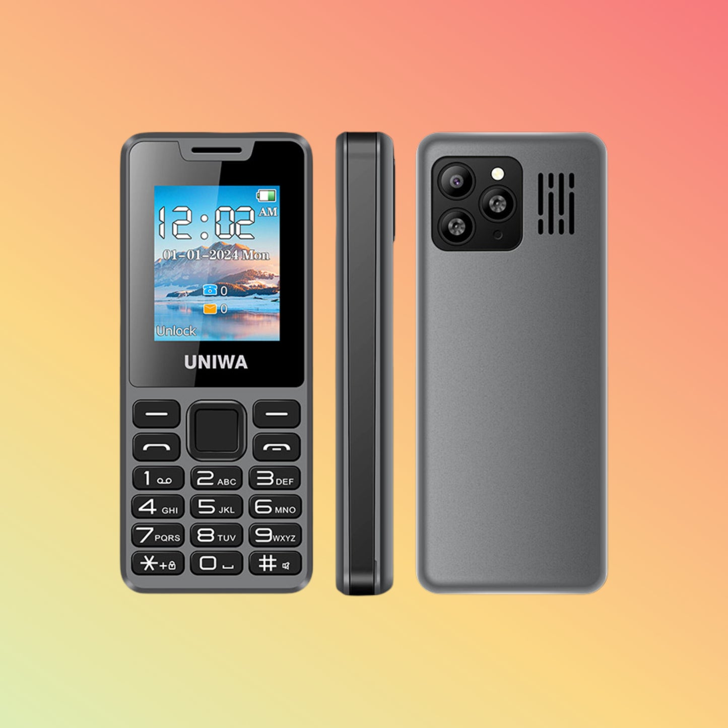 UNIWA FD006 Dual SIM Card OEM 4G Keypad Featured Simple Button Phone