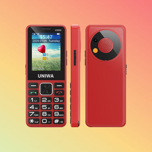 UNIWA V2000 2.4 Inch SOS Button 4G keypad Mobile Phone For Seniors