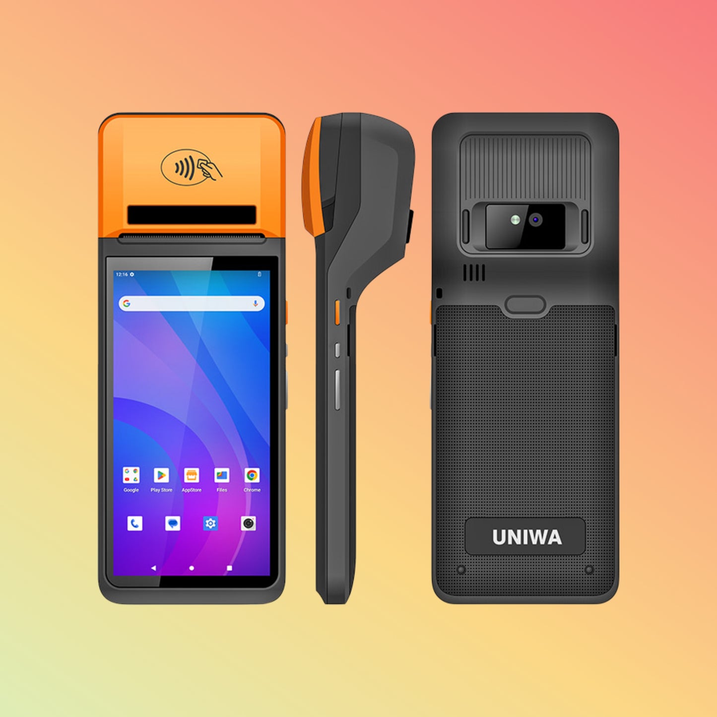 UNIWA V4P 6 Inch 4G NFC PDA Android 13 Handheld Android POS Terminal with Printer