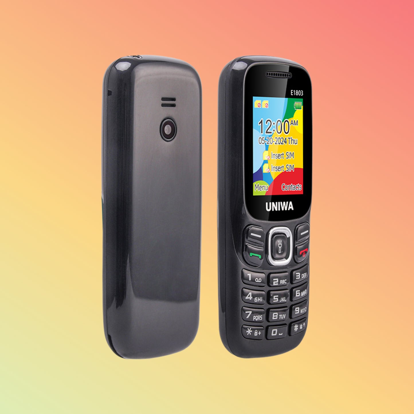 UNIWA E1803 1.77 inch Slim GSM Mini Mobile Phone with Dual SIM and Keypad