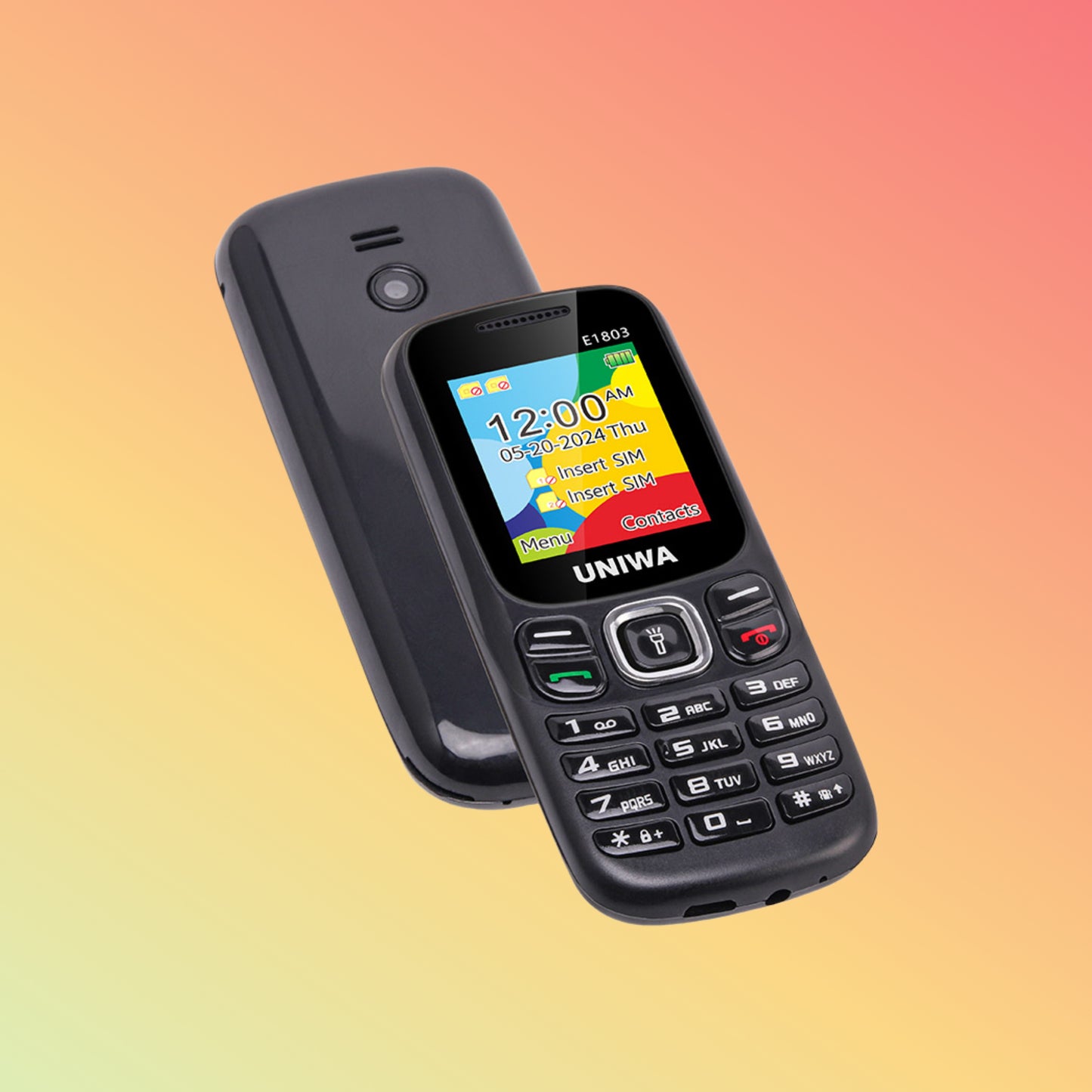 UNIWA E1803 1.77 inch Slim GSM Mini Mobile Phone with Dual SIM and Keypad