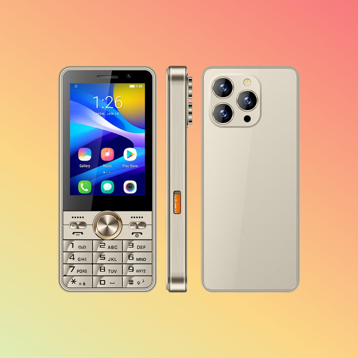 UNIWA A3501 3.5 Inch Touch Screen Dual SIM Card Android 4G Feature Phone