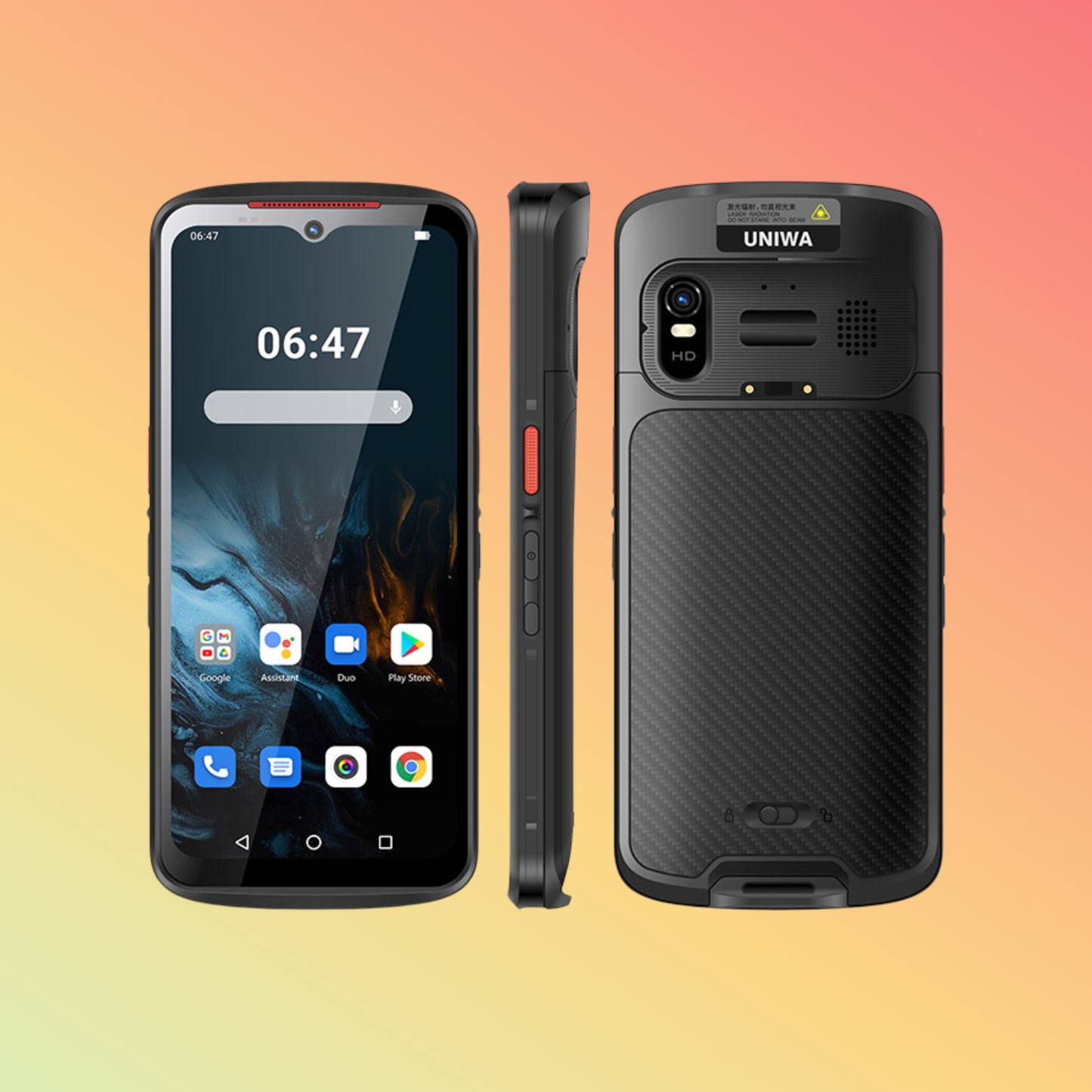 UNIWA NR6503 Android 13 5G Rugged Smartphone with 2D Barcode Scanner and NFC