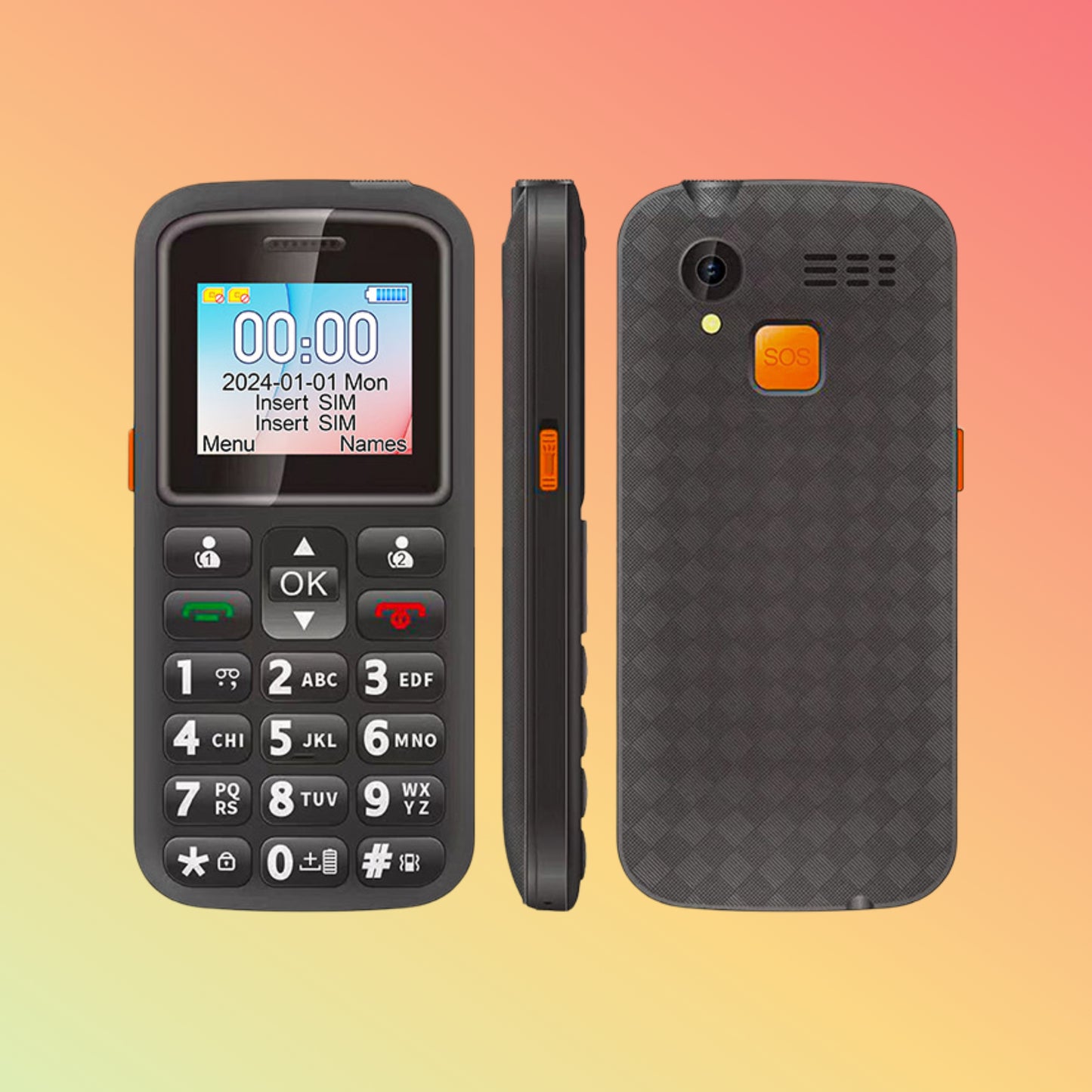 UNIWA M220 Dual SIM Simple Cheap Big Button Keypad SOS Senior Mobile Phone