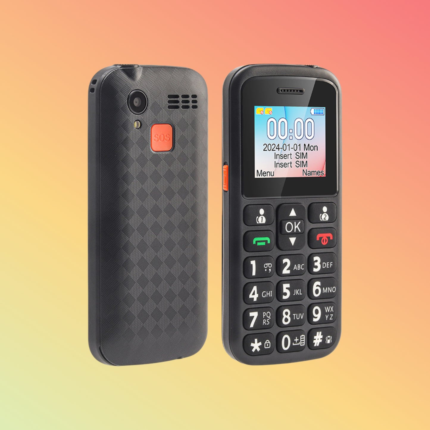 UNIWA M220 Dual SIM Simple Cheap Big Button Keypad SOS Senior Mobile Phone