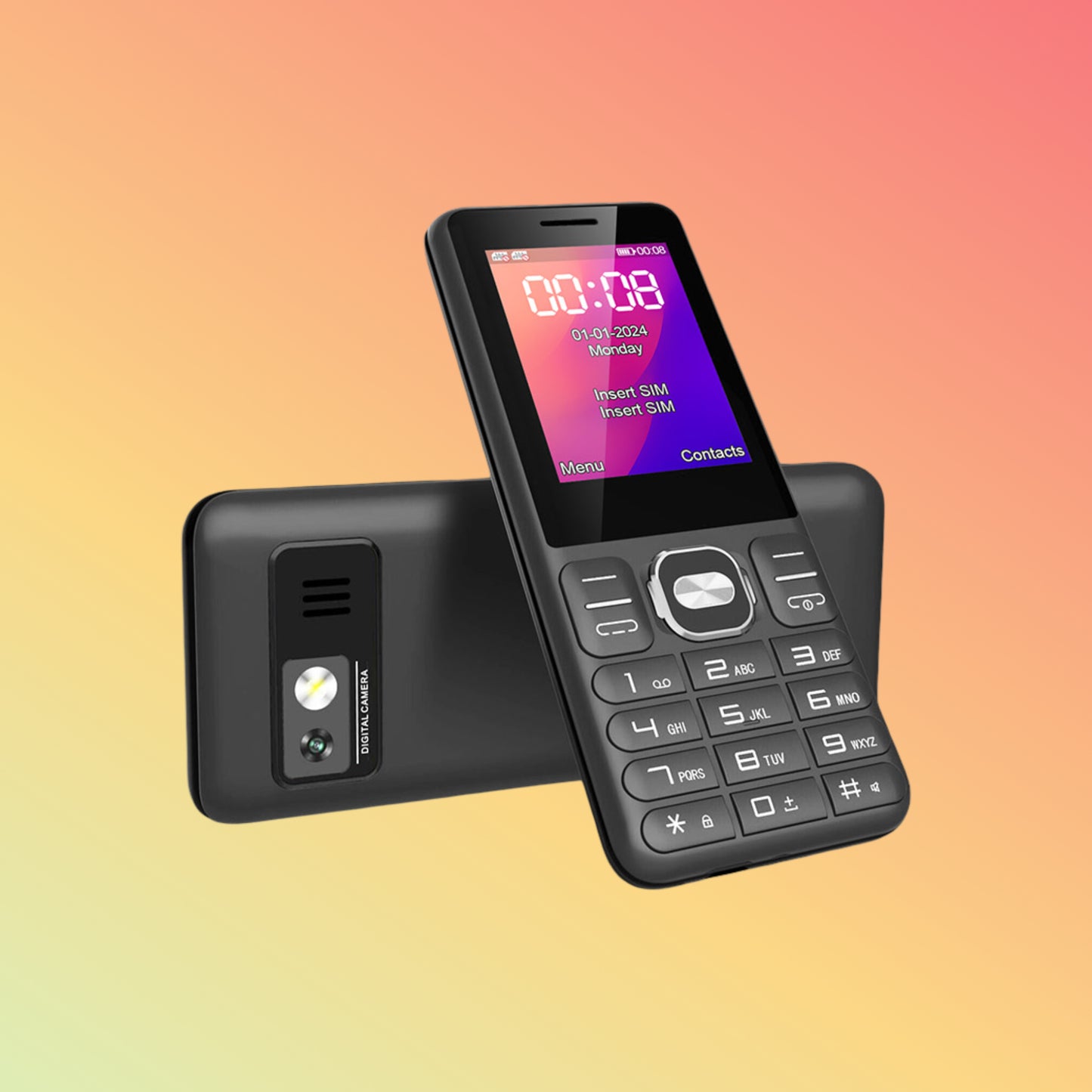 UNIWA FD005 2.4 Inch Dual SIM Card 25BI Long Battery Life Fashion 4G Keypad Phone