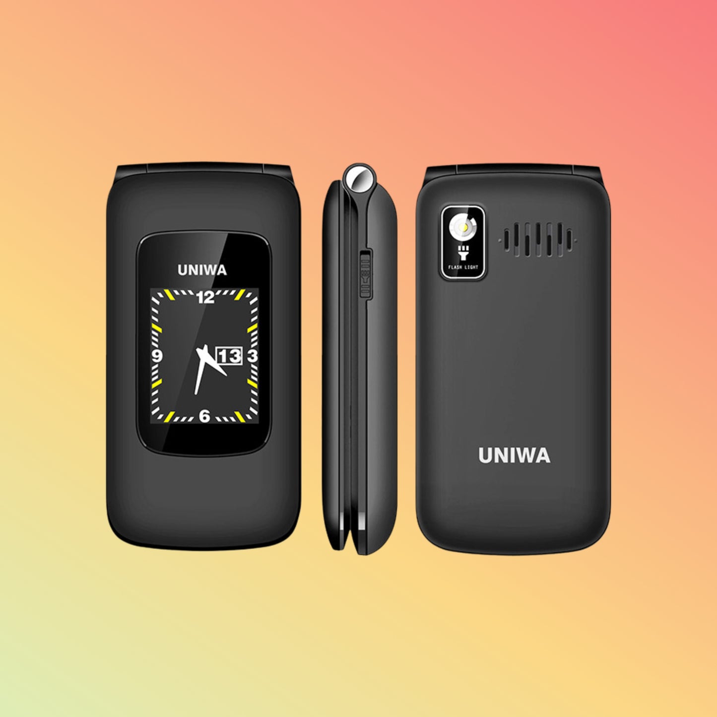UNIWA F106 2024 New 2.4 Inch Unlocked Dual Screen Retro Chinese Keypad Flip Phone