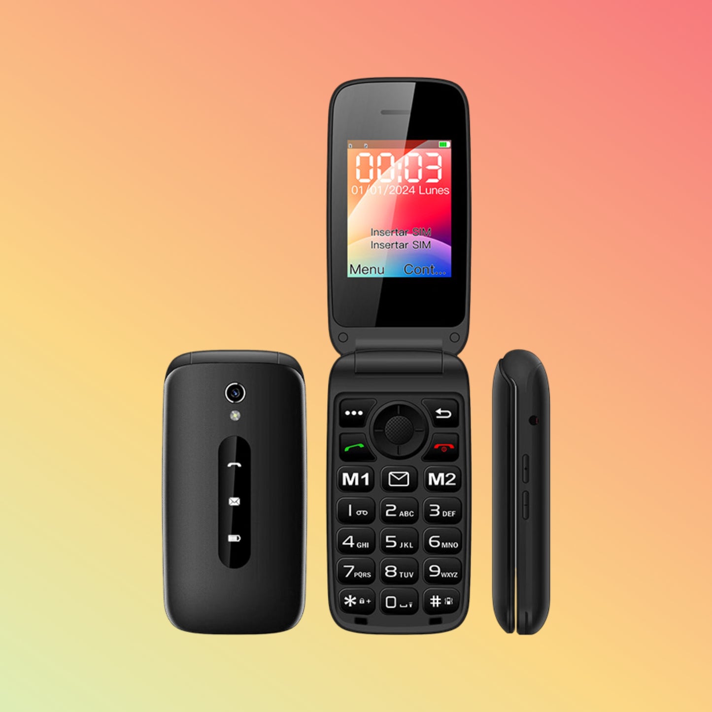 UNIWA F249L New Design Unlocked 2.4 Inch SOS Button 4G LTE Senior Keypad Flip Phone