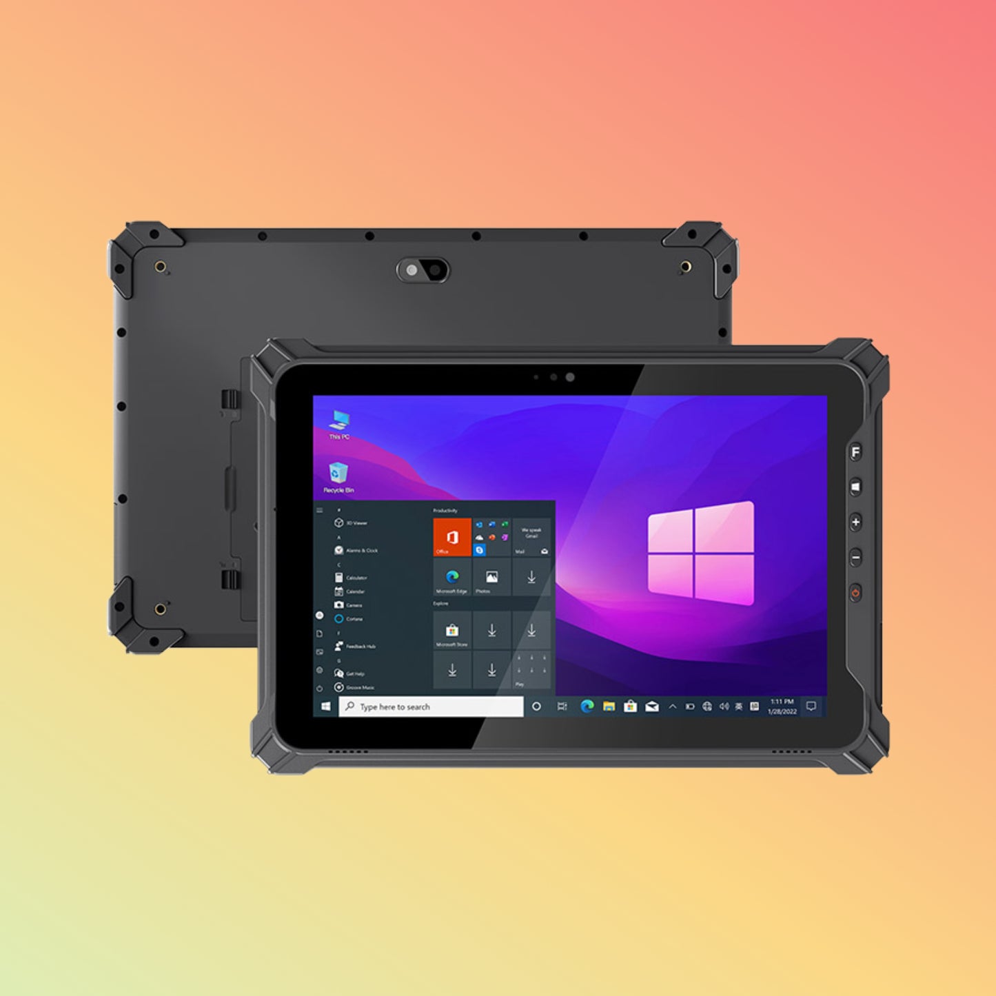 W117 10.1 inch 8GB RAM 4G LTE SIM Card Rugged Tablet Windows 11