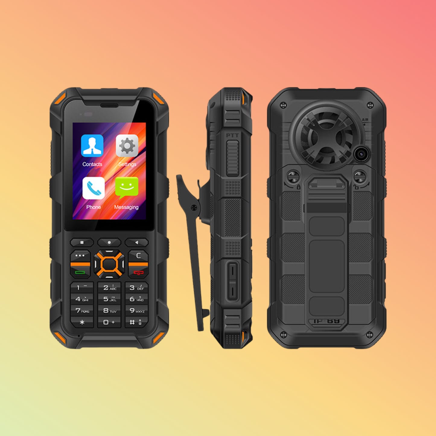 UNIWA F20 2.4 Inch Touch Screen Public Network PoC Radio Rugged Phone