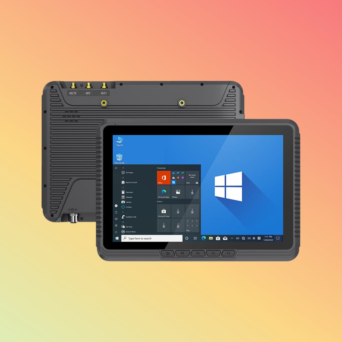 WinPad V10J 10.1 Inch High Precision Positioning Smart Windows Rugged Vehicle Tablet