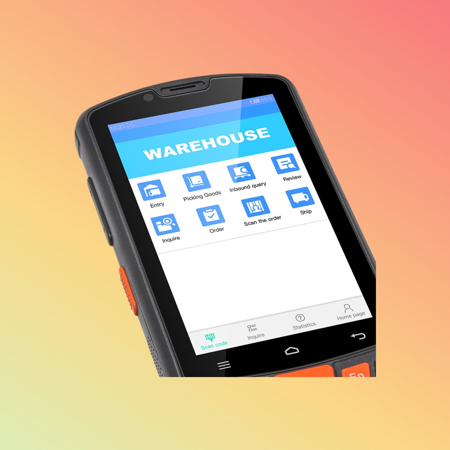 UNIWA HS006 4 inch Portable Android Industrial PDA QR Code Scanner with RFID and NFC