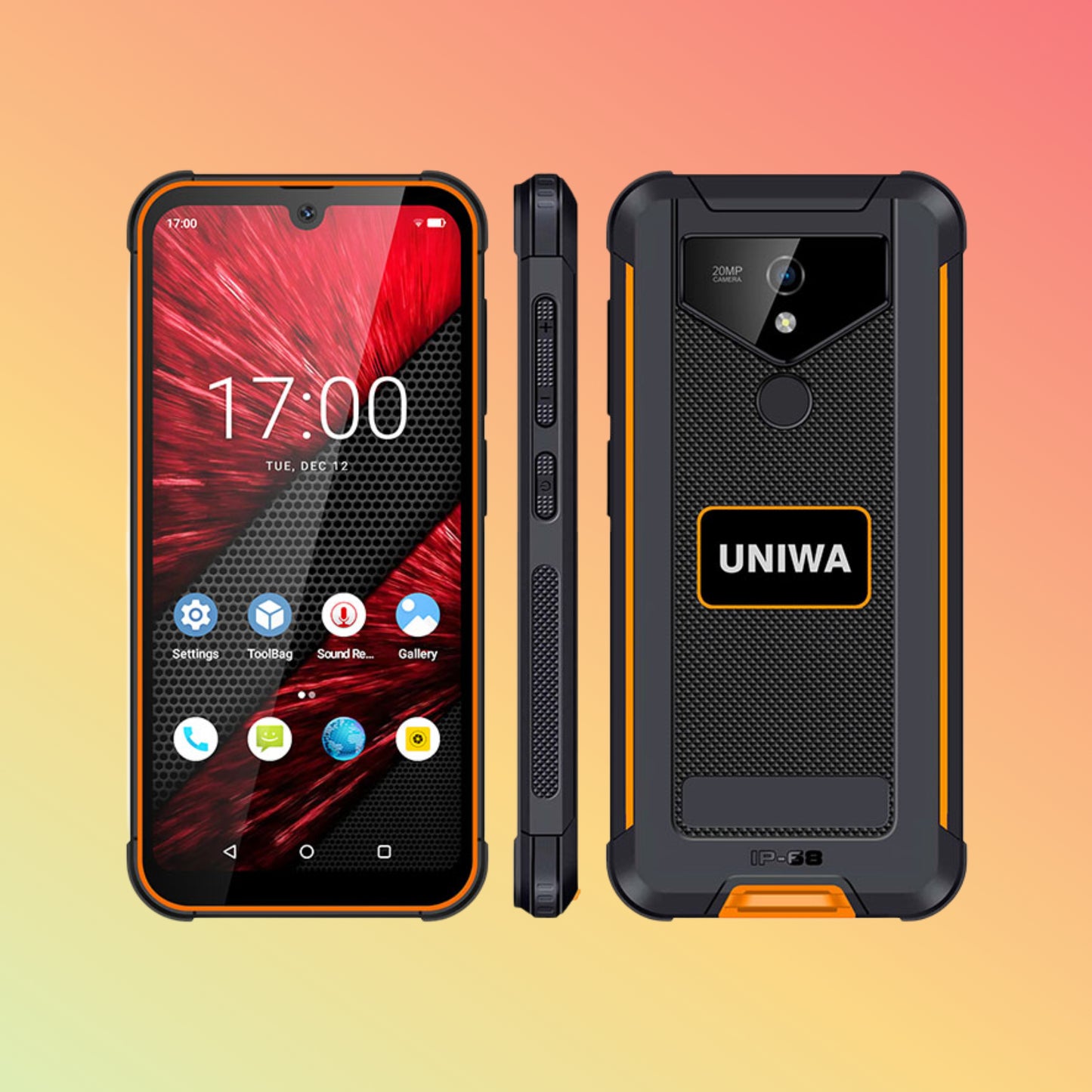 UNIWA F965 Pro 6 Inch Android 13 128GB ROM Android Rugged Handheld PDA with NFC