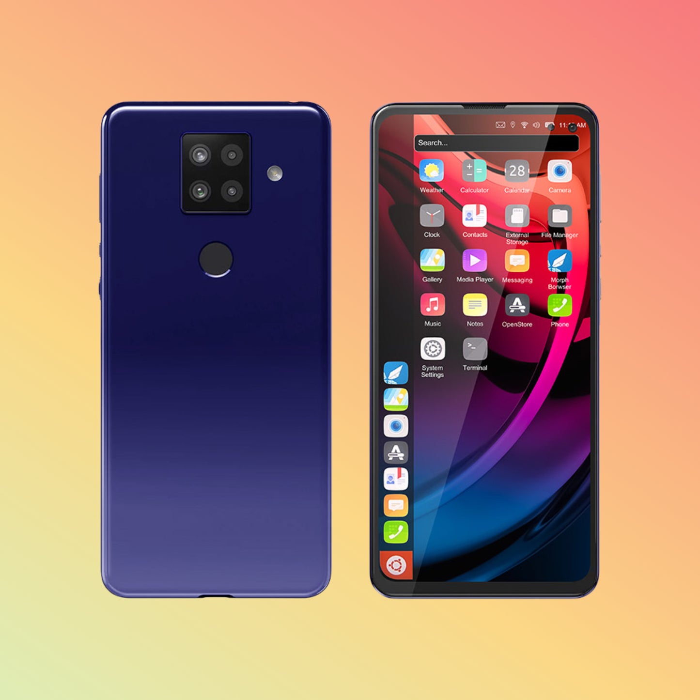 QCOM U6701 GPS Navigation Ubuntu Linux Touch Screen 4G Phone with Open Source