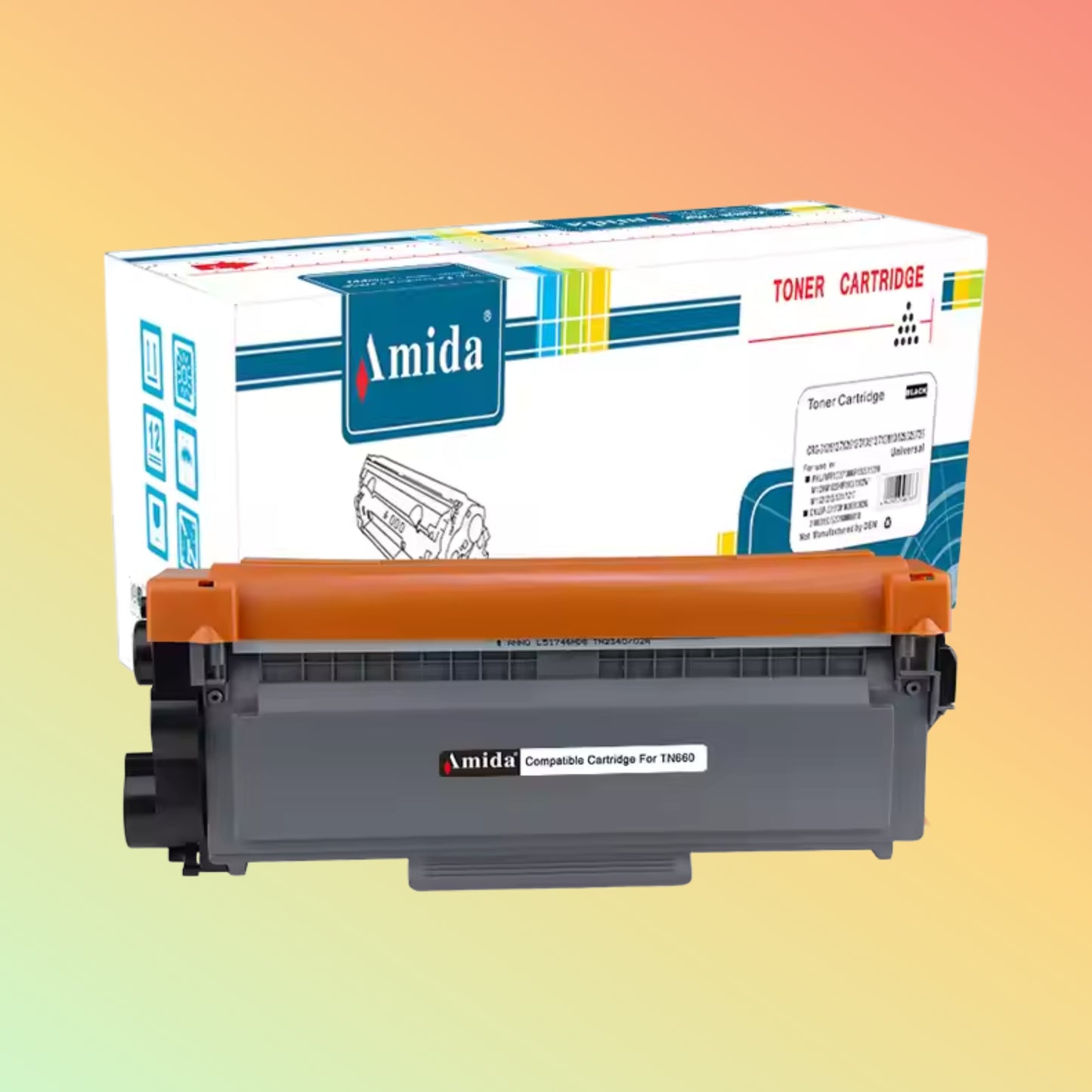 Amida Photocopy Machine Premium Compatible TN660 for Brother Printer Toner Cartridge