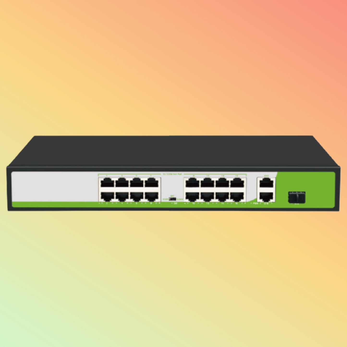 Granding PE162-200-C  16 Ports 10/100Mbps PoE Switch