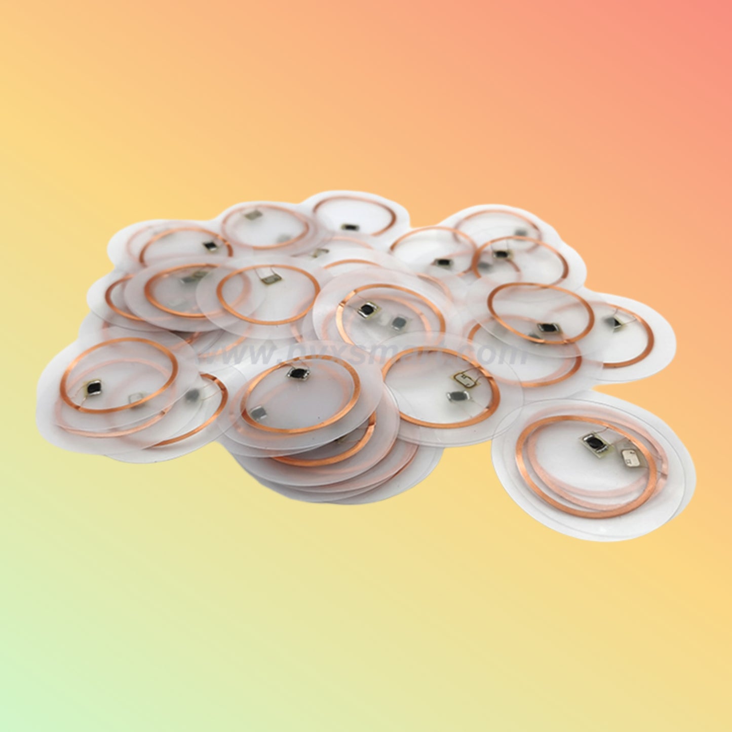 BYX Smart Ultrathin Round 13.56MHz Transparent Coin tag