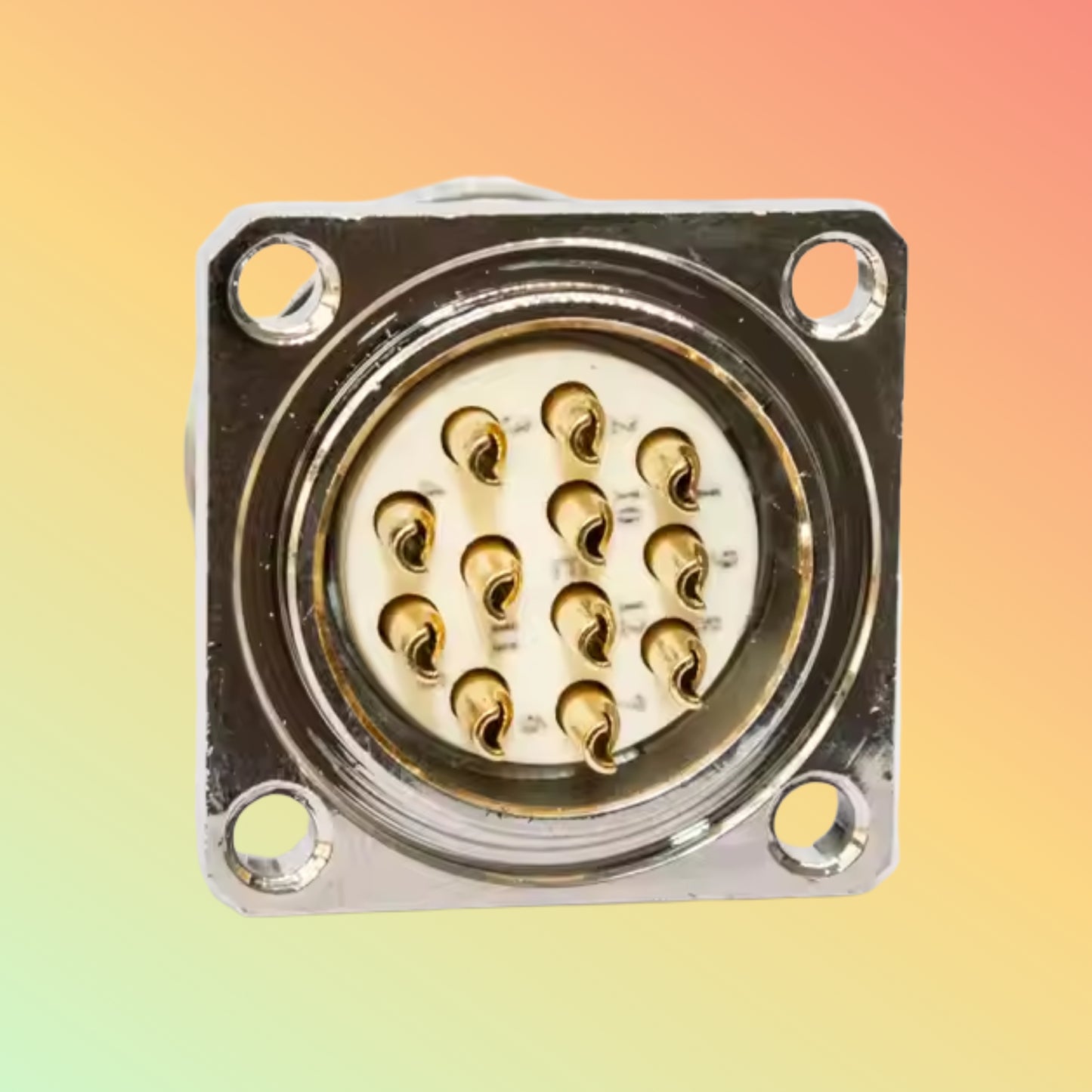 Yaomatec M23 Right Angle Panel Mount Signal Connector Receptacle