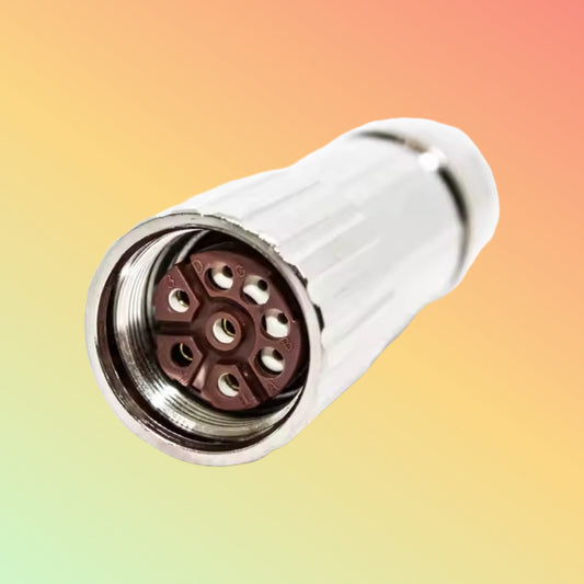 Yaomatec M23 8-Pin Hybrid Circular Waterproof Straight Plug