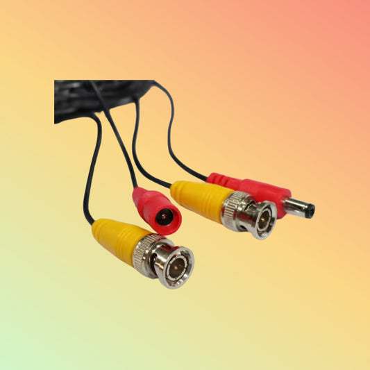 Yaomatec RG59 BNC CCTV Camera Cable with DC Power, 5m