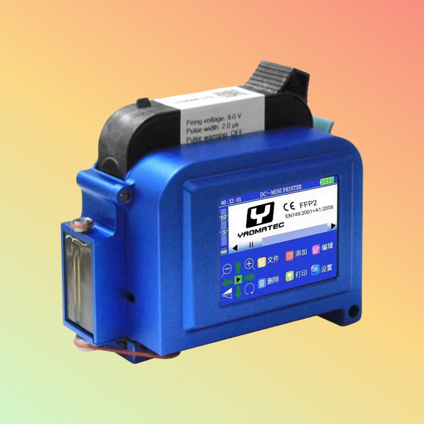 Yaomatec 12.7mm 25 Language Mini Image Picture Serial Number Portable Printer Handheld Thermal Inkjet TIJ Printer