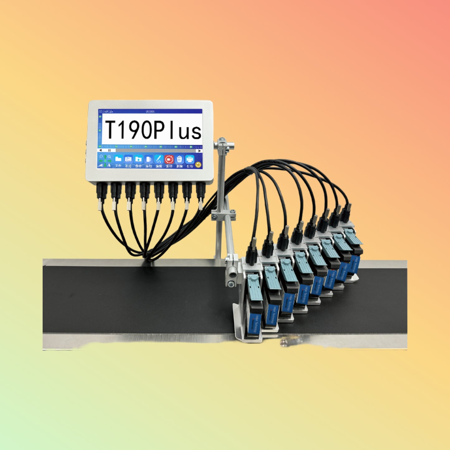 Yaomatec 7'' Multi-Head Thermal Inkjet Printer for Date & Data