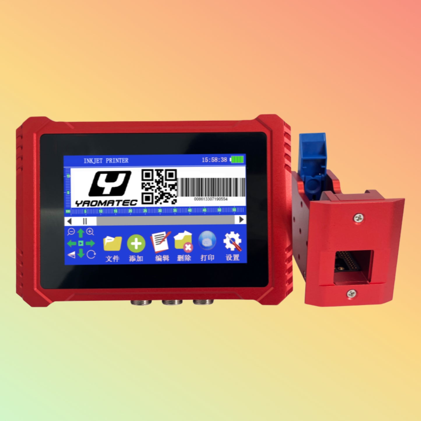 YAOMATEC 12.7mm Online Inkjet Printer for QR, Date & Batch Code