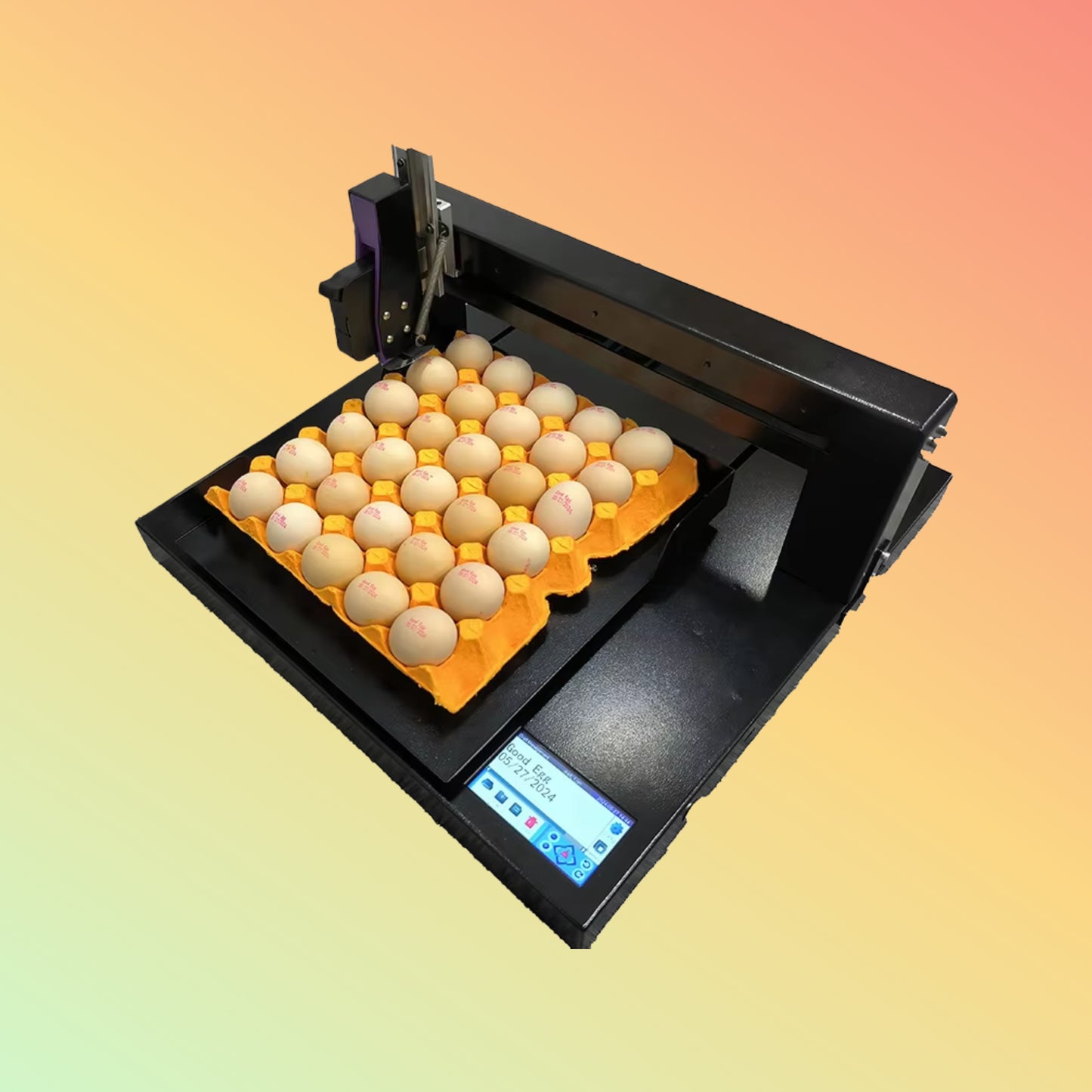Yaomatec Automatic Egg Inkjet Printer for Date Coding & Stamping